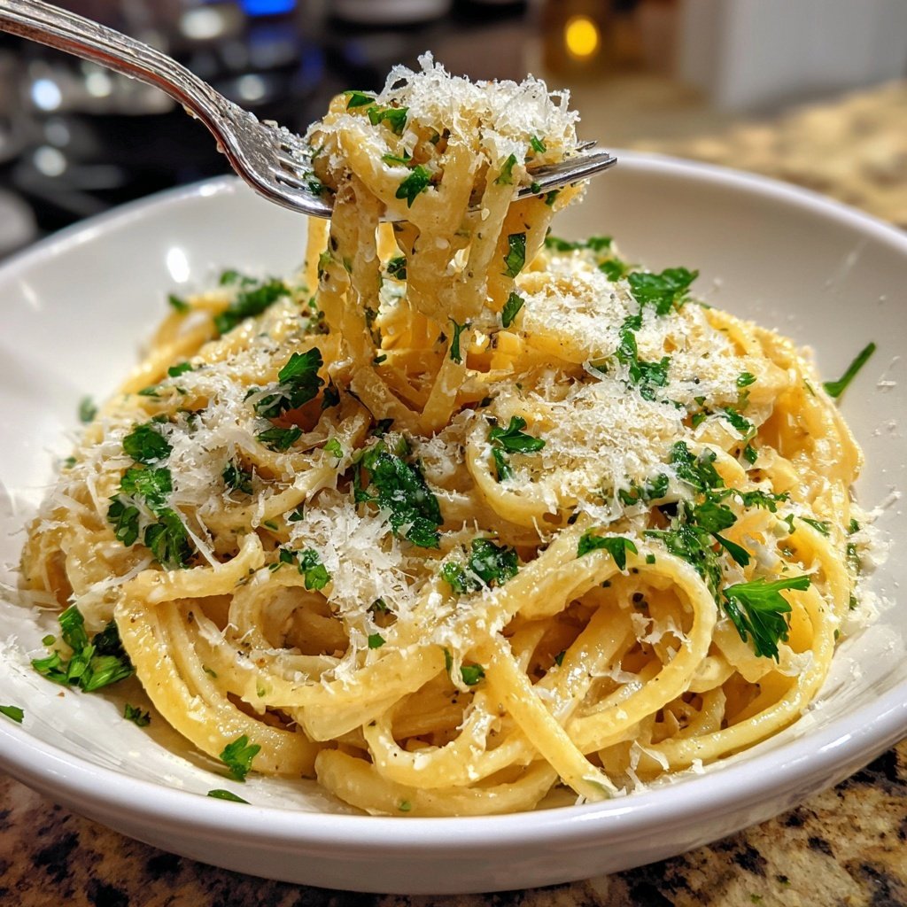 Easy Creamy Garlic Pasta