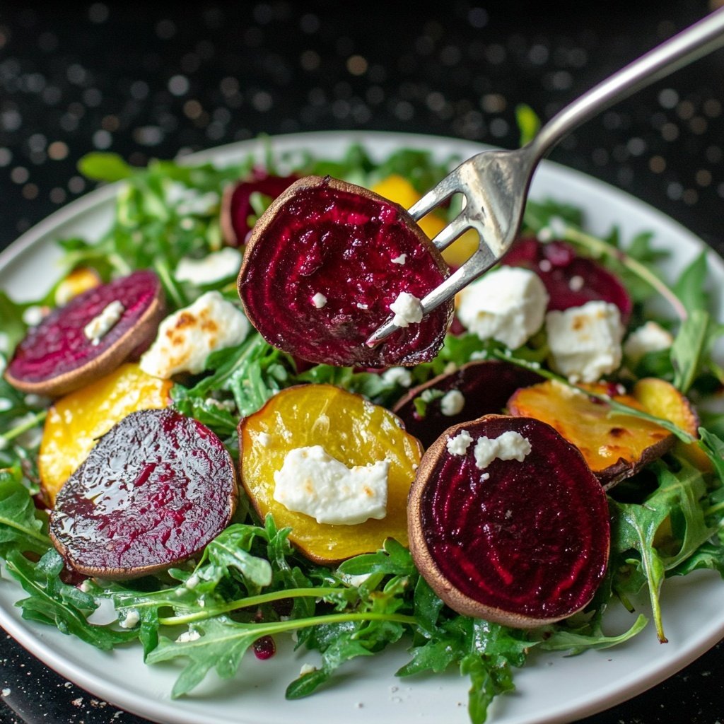 Romantic Roasted Beet and Goat Cheese Salad