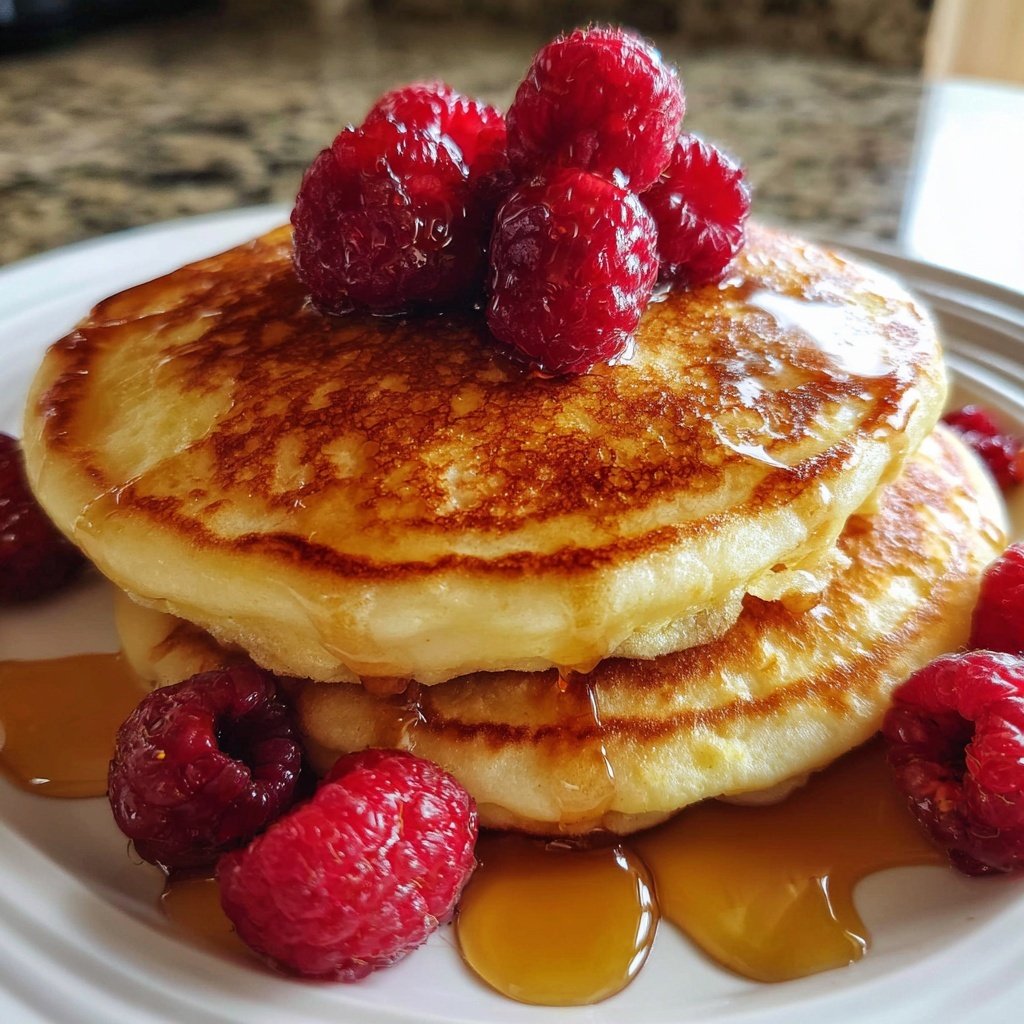 Valentines Breakfast Raspberry Pancakes