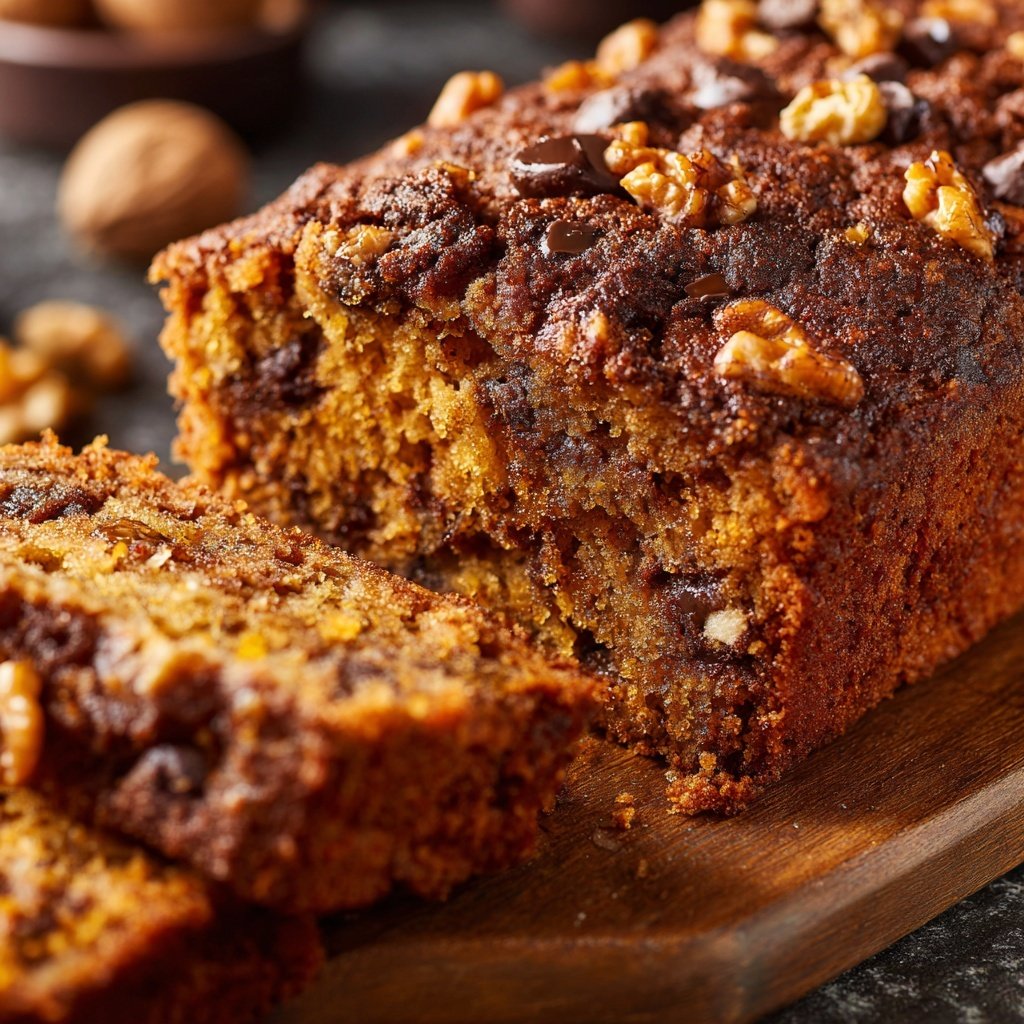 Chocolate Orange Walnut Snack Loaf
