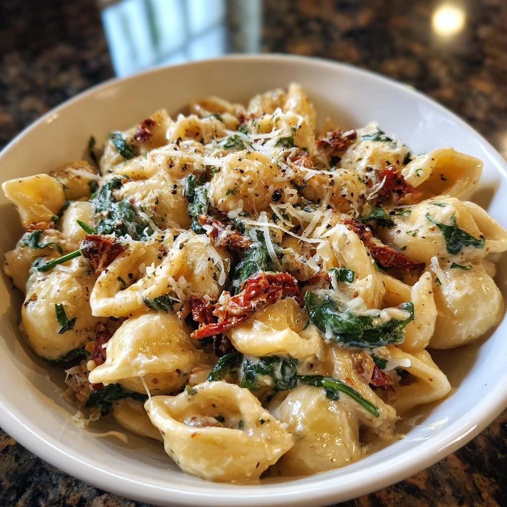 One Pot Creamy Tuscan Pasta