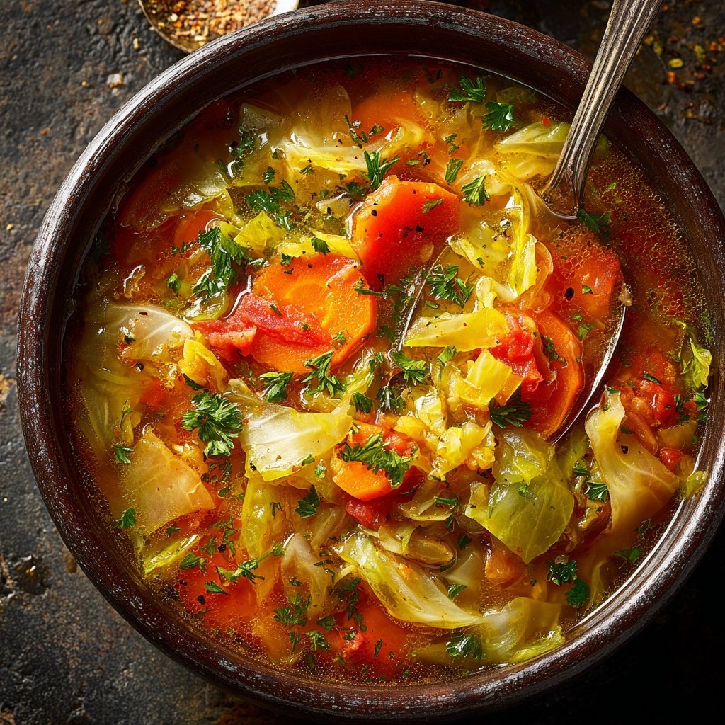 Healthy Crockpot Cabbage Vegetable Soup