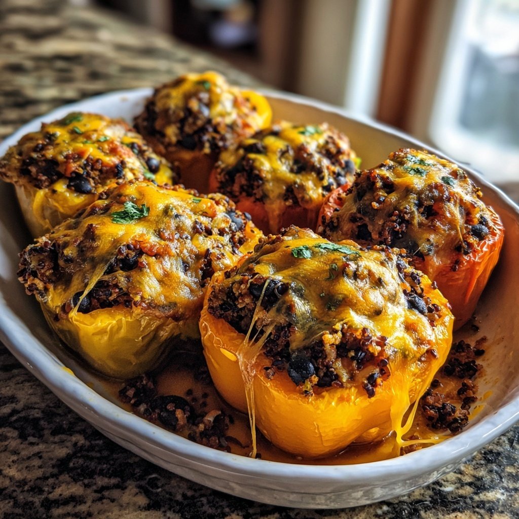 Baked Veggie Stuffed Peppers