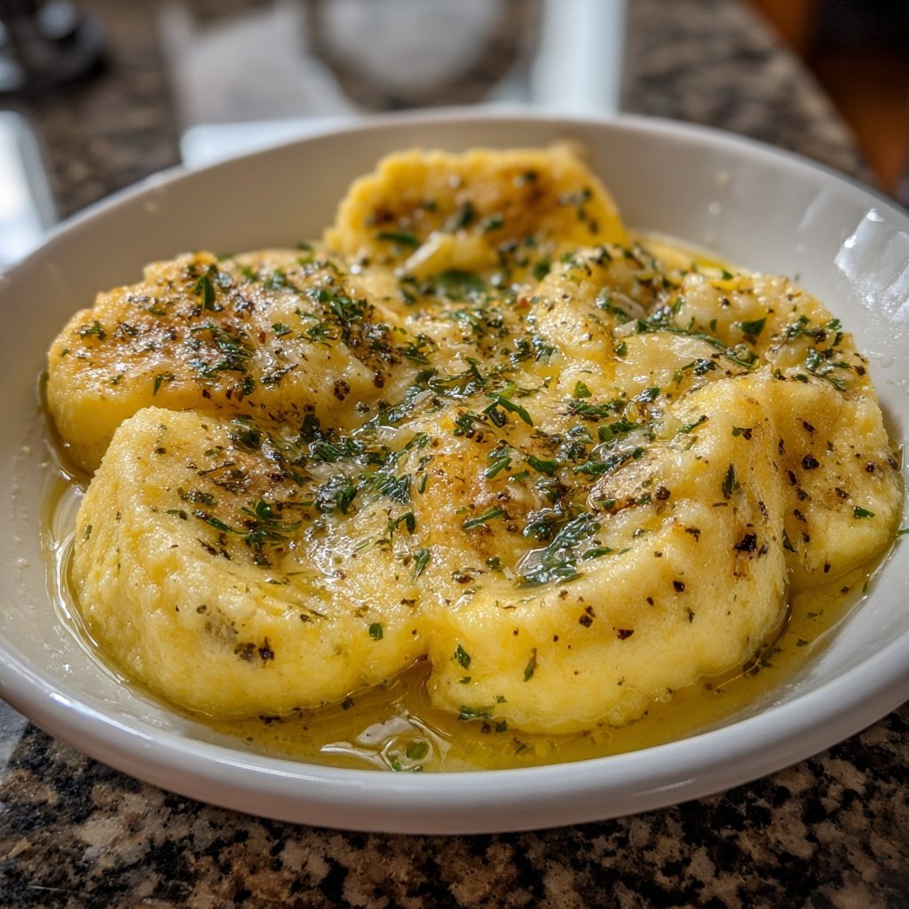 Romantic Creamy Garlic Polenta