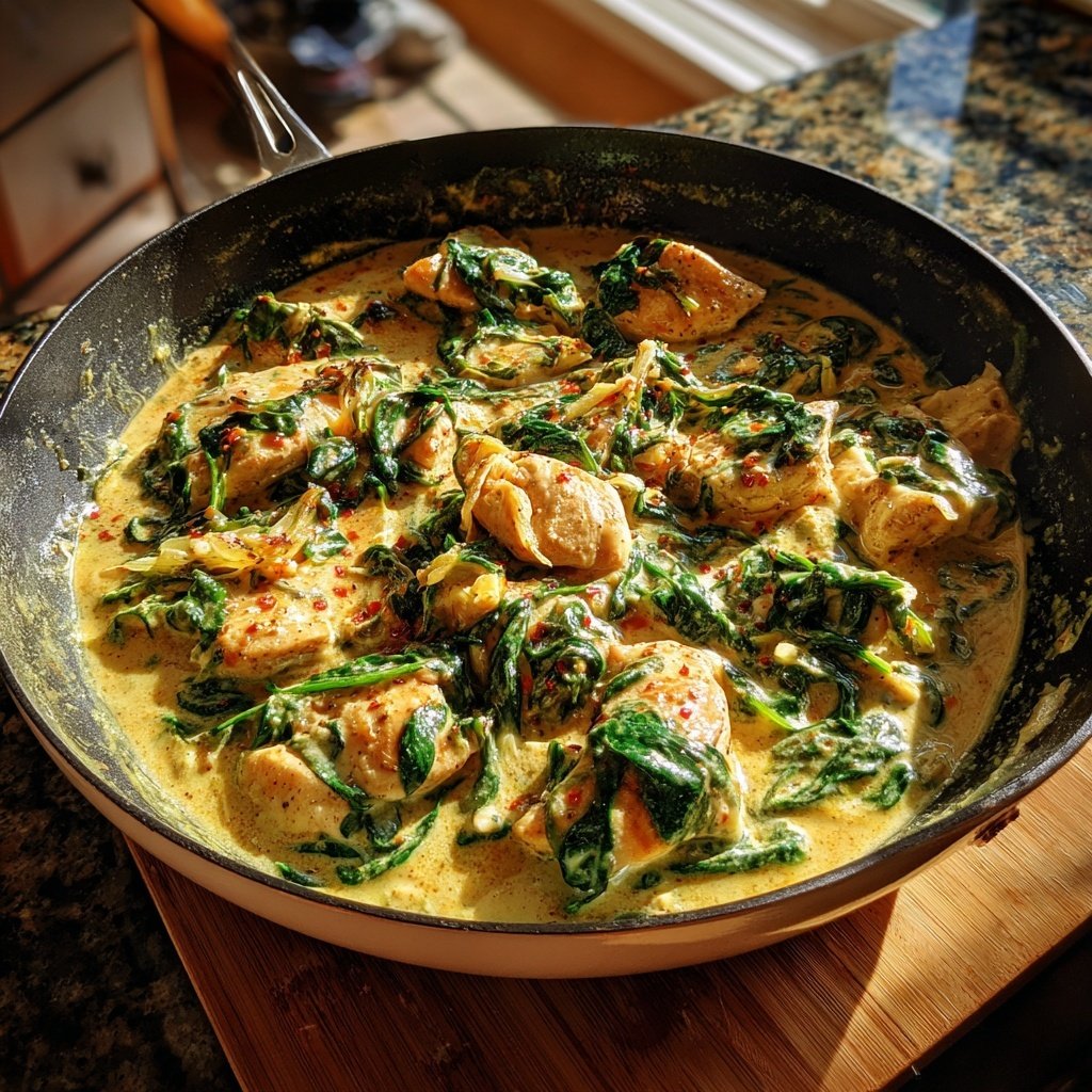 Creamy Spinach Chicken Skillet