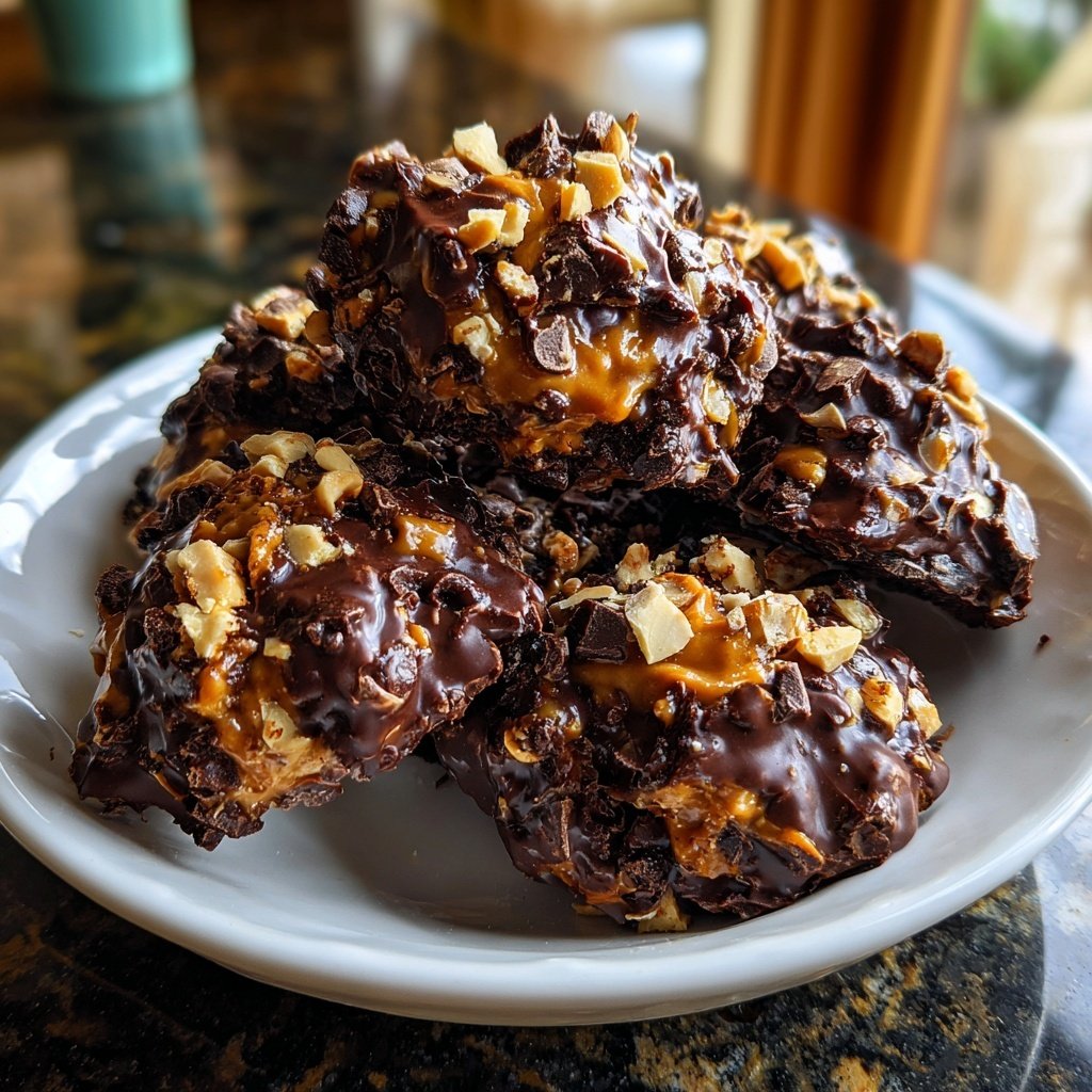 Chocolate Peanut Butter Date Clusters