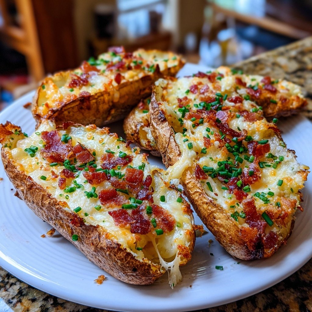 Super Bowl Party Food Stuffed Potato Skins