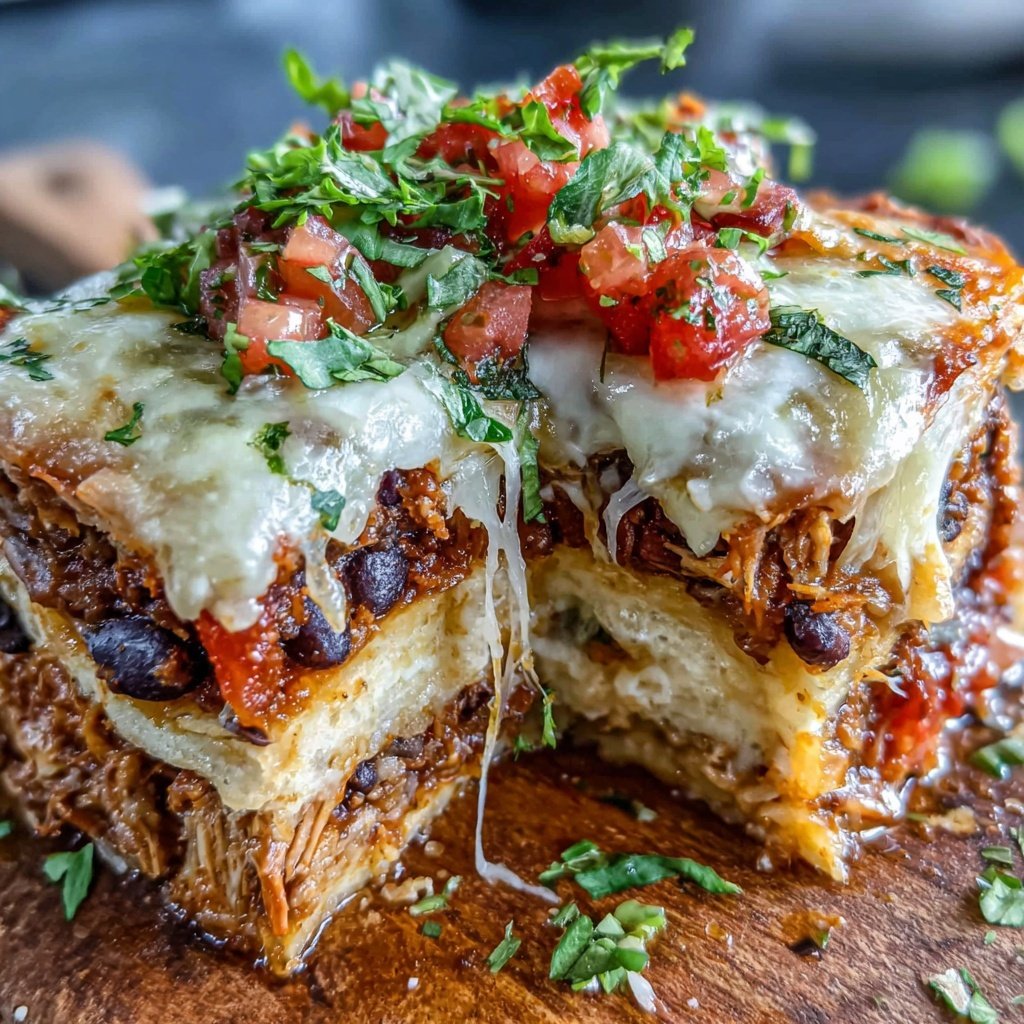 Shredded Chicken And Black Bean Taco Bake