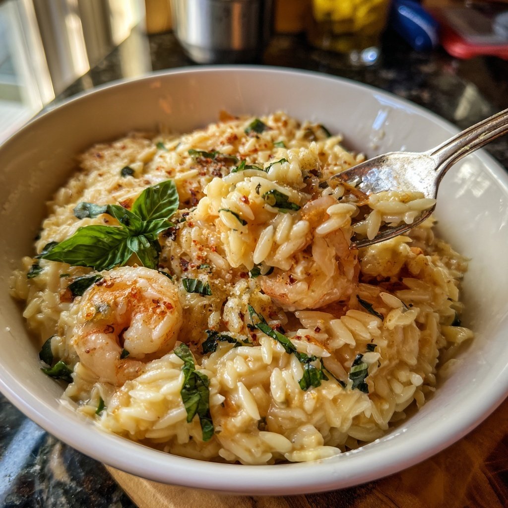 Romantic Creamy Orzo for Two