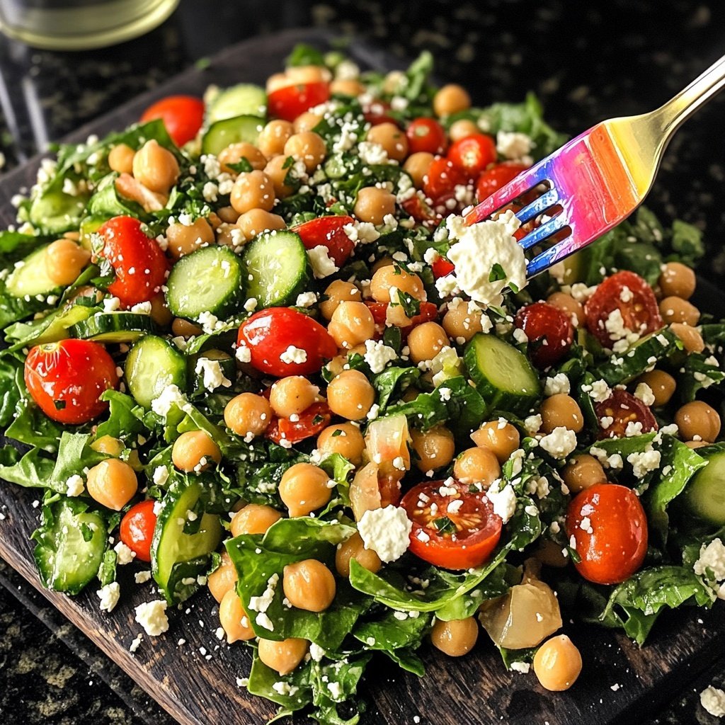 Healthy Lunch Mediterranean Chickpea Salad