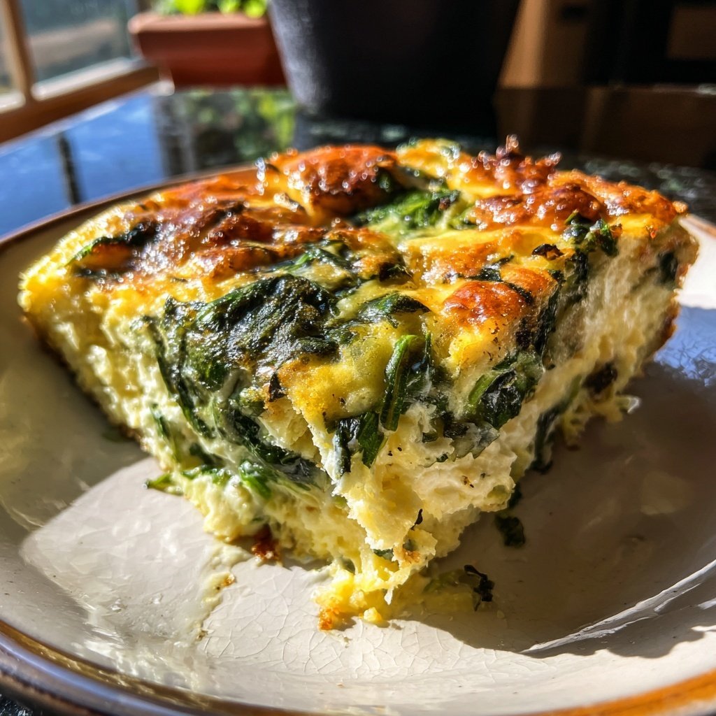 Keto Breakfast Egg And Spinach Bake