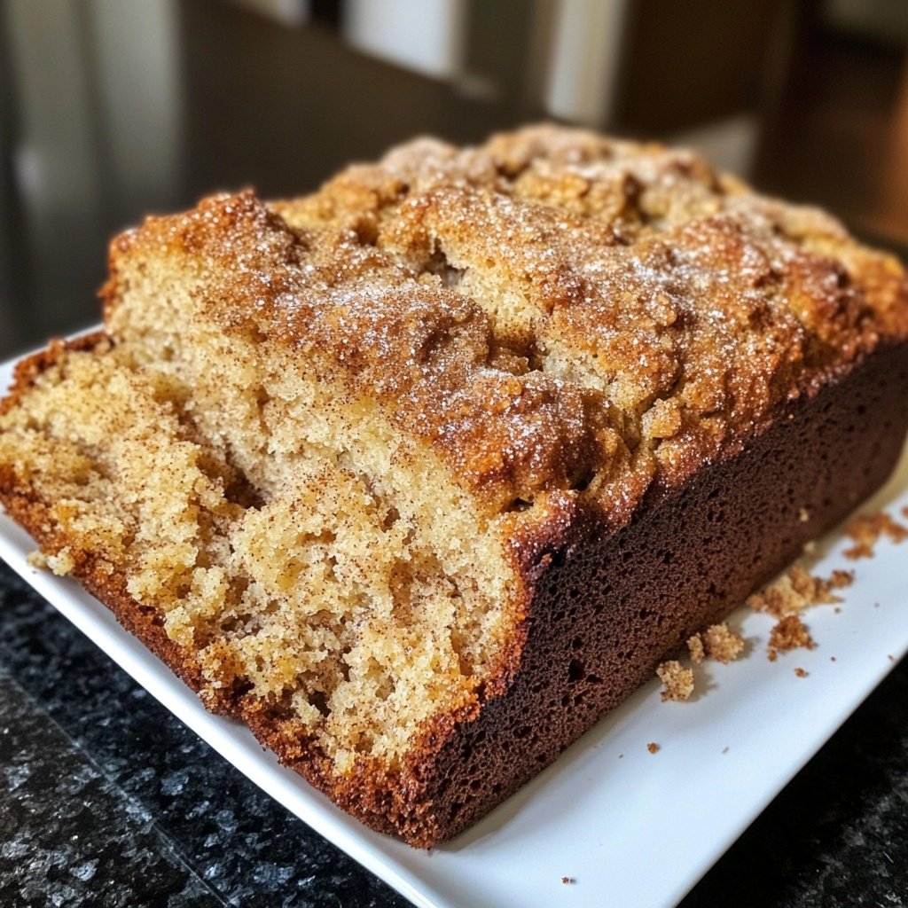 Banana Bread with Cinnamon Sugar Topping Recipe