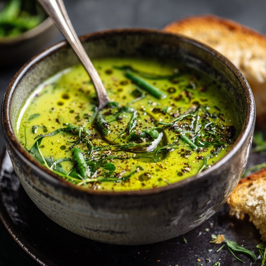 Spring Green Bean And Herb Soup