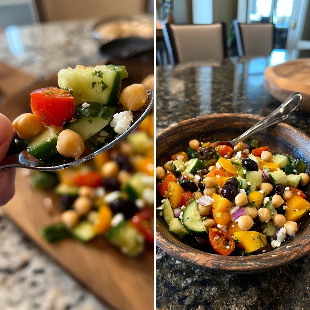 Mediterranean Chickpea Cucumber Salad