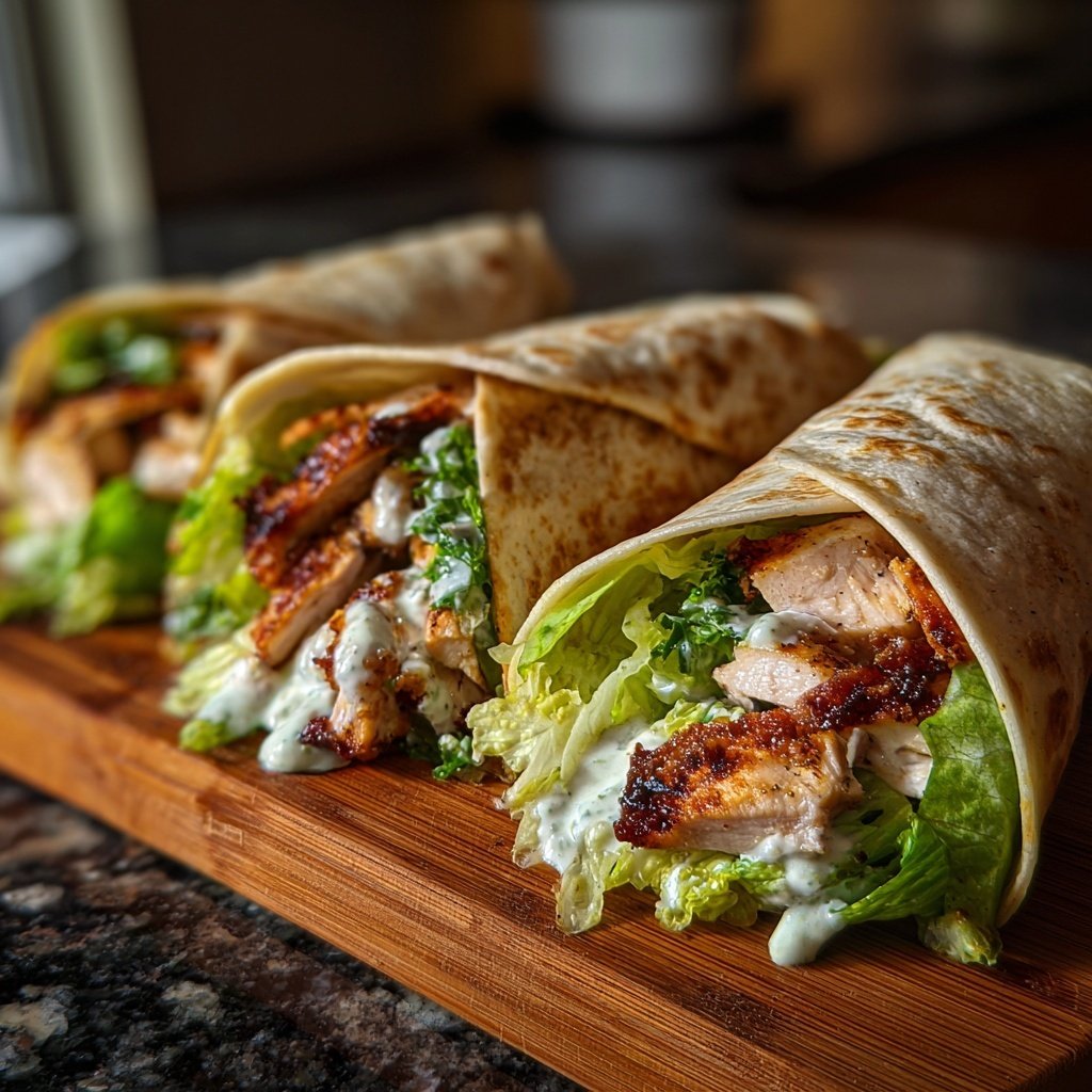Rotisserie Chicken Caesar Wraps