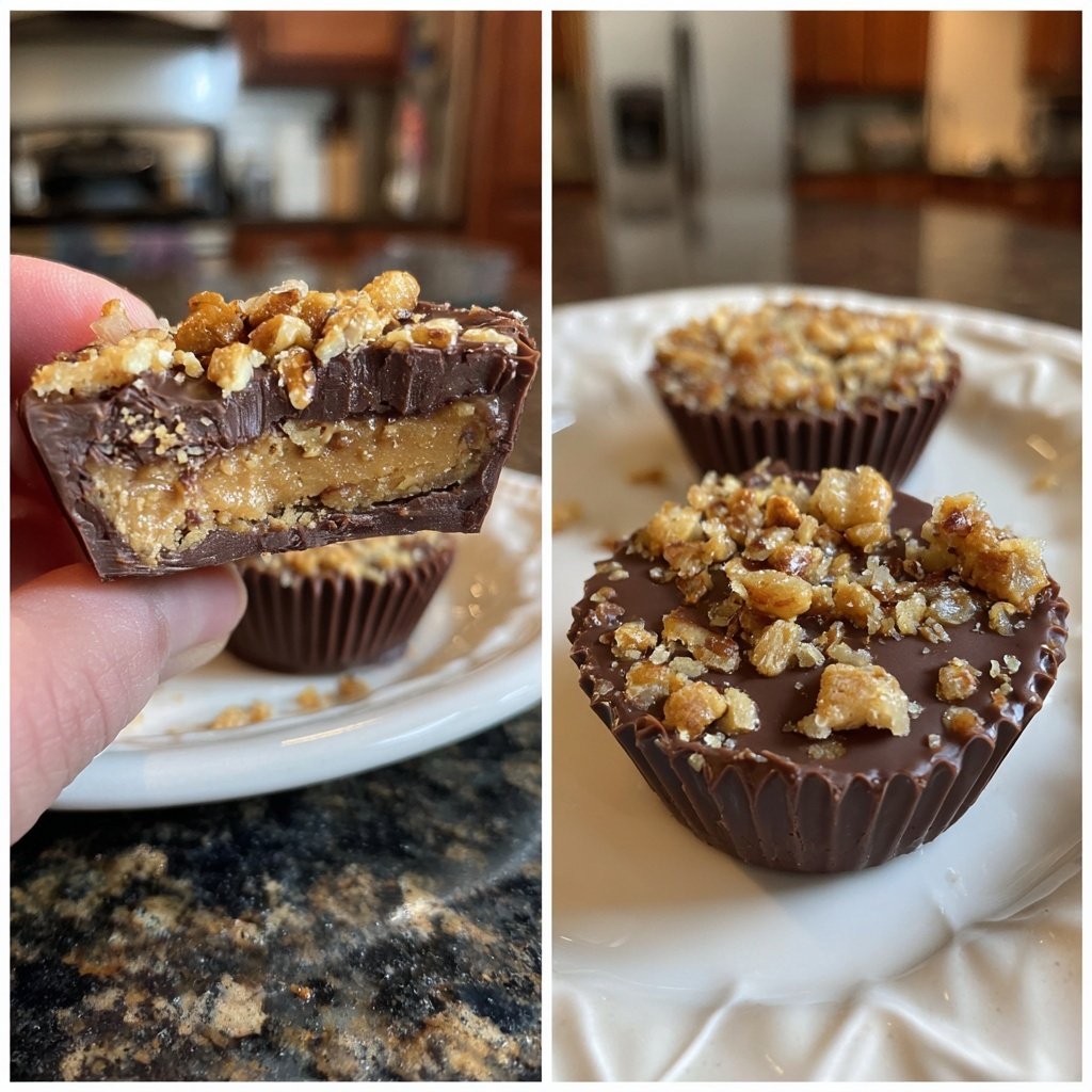 Homemade Reese’s Cups with Pretzel Crunch