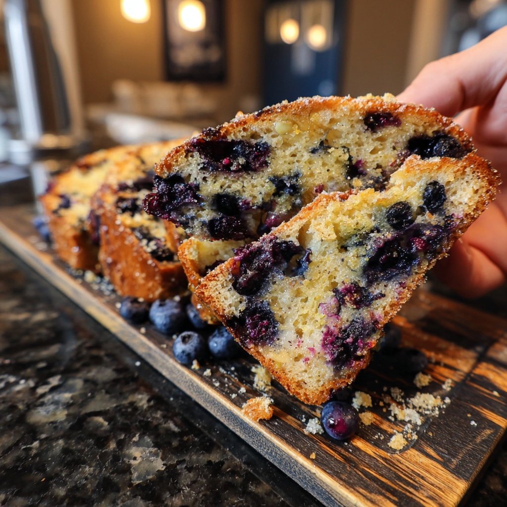 Blueberry Lemon Toasted Bread