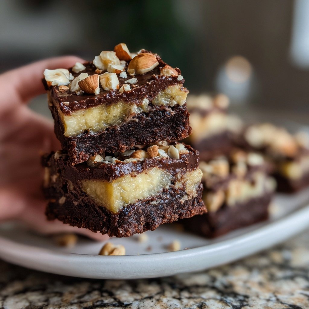 Chocolate Banana Hazelnut Snack Squares