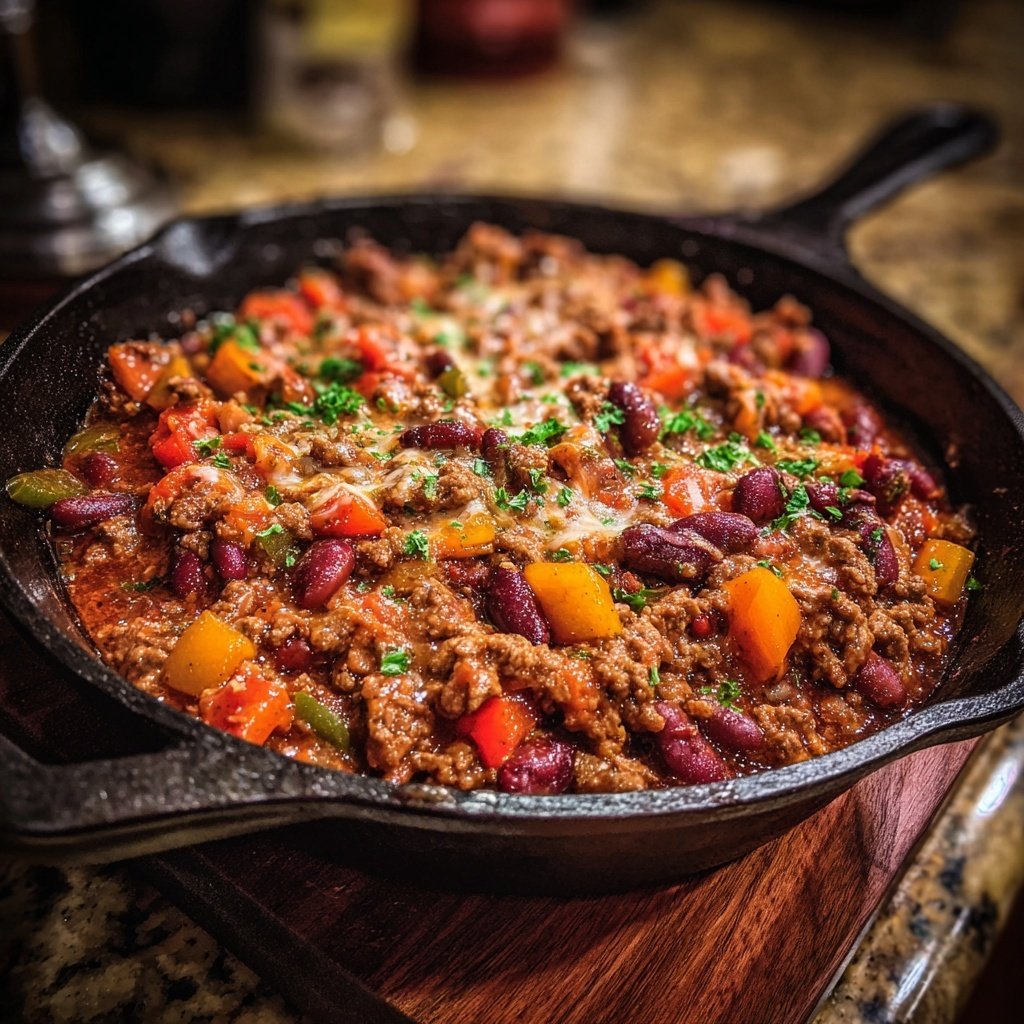 Hamburger Meat Chili Skillet